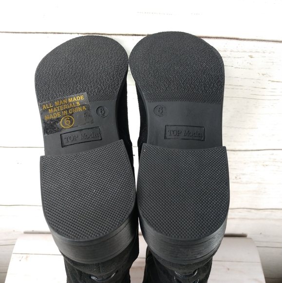 Top Moda Over The Knee Faux Suede Boots - Picture 9 of 11